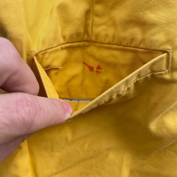 G1 Basic Goods Iconic Chino Paper Twill Mustard cotton pants, size 2 - Picture 8 of 13